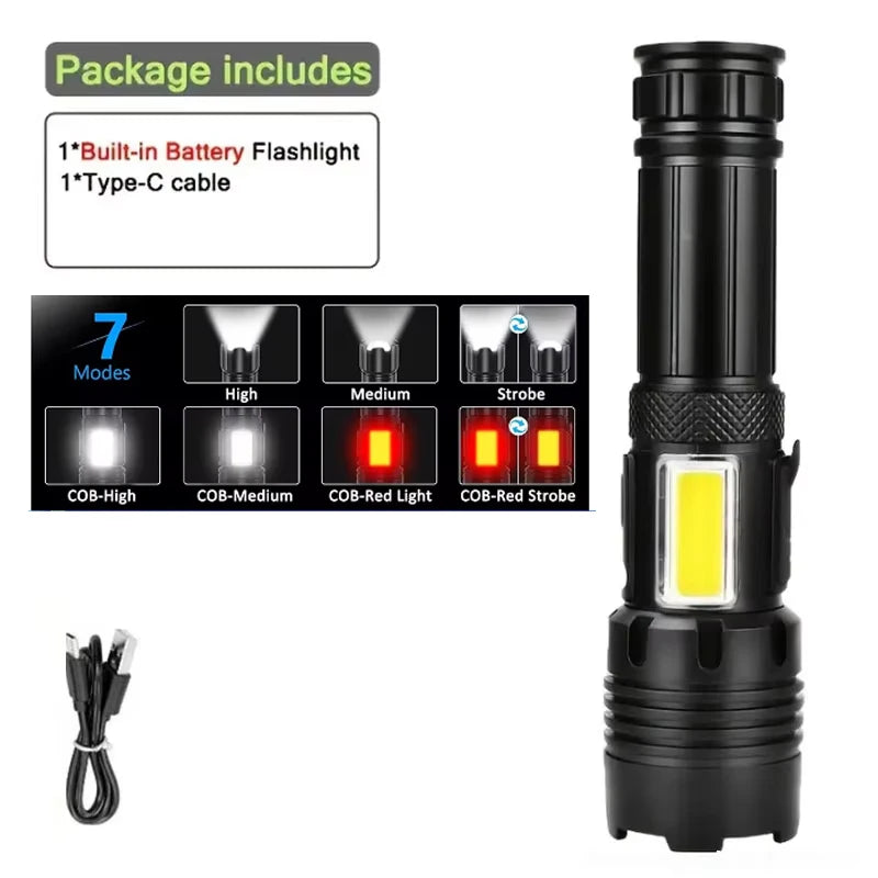 High Power LED Rechargeable Flashlight