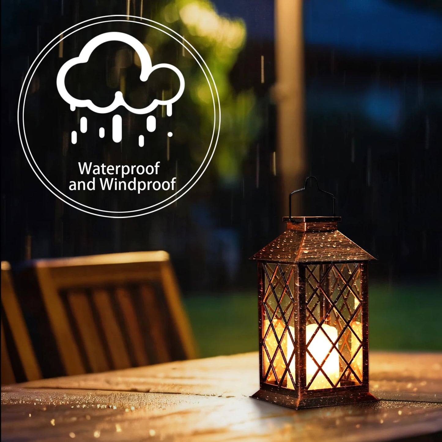 Solar Hanging Flickering Candle Light