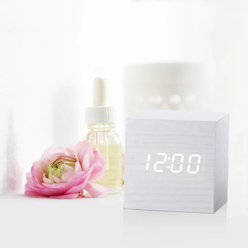 Wooden LED Digital Alarm Clock
