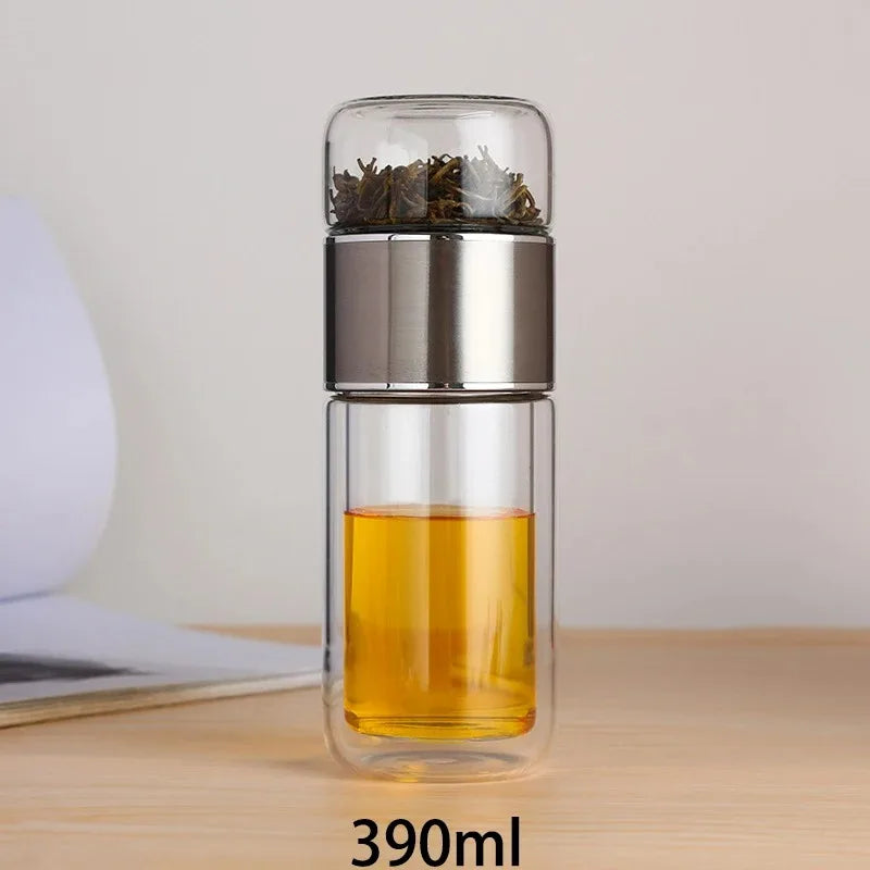 420ml Glass Tea Water Bottle