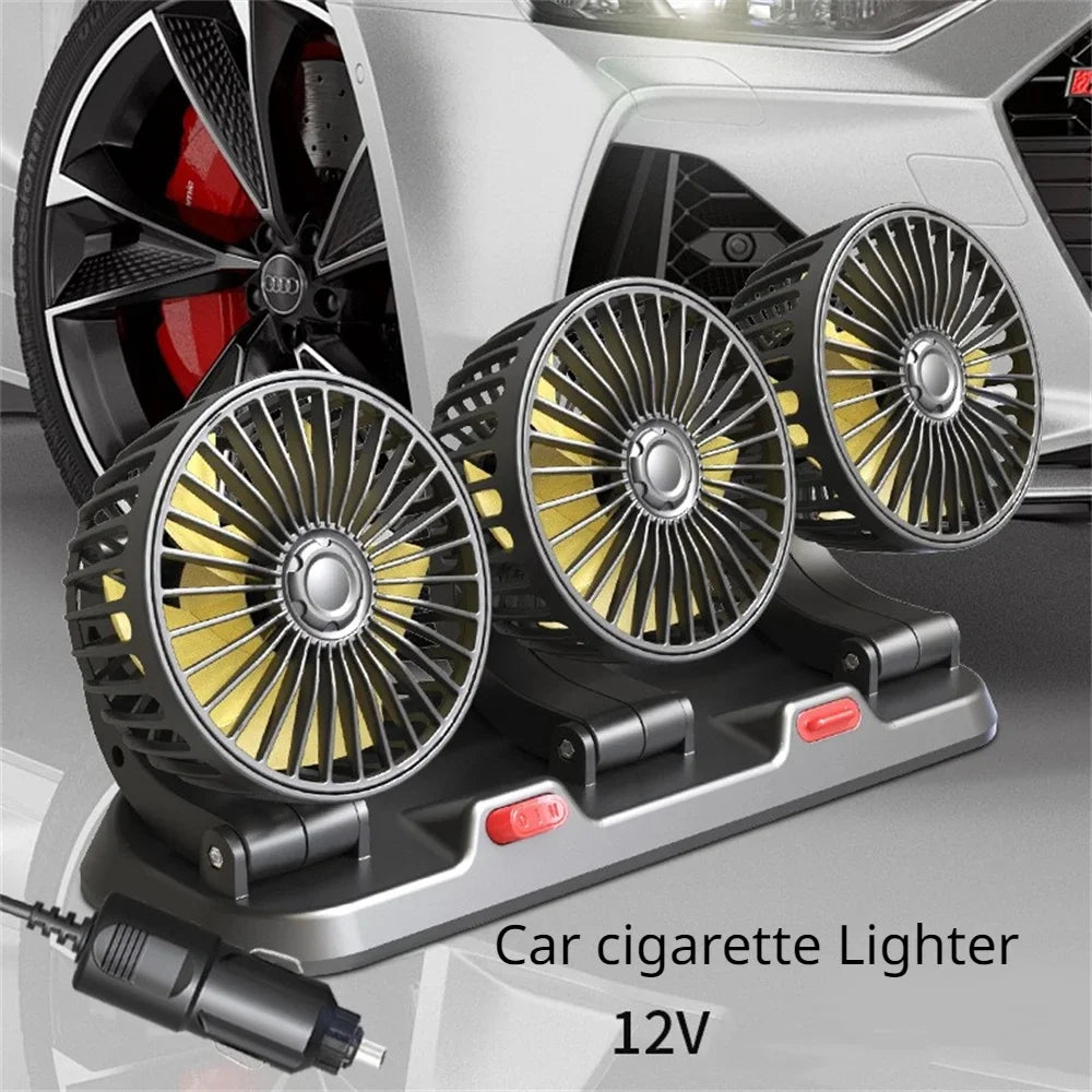 Triple Head Car Cooling Fan