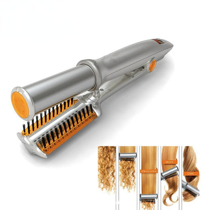 2-in-1 Hair Curler & Straightener Brush