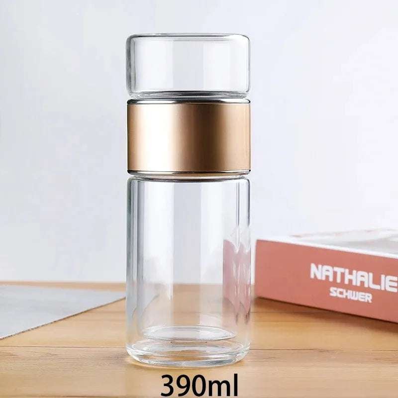 420ml Glass Tea Water Bottle