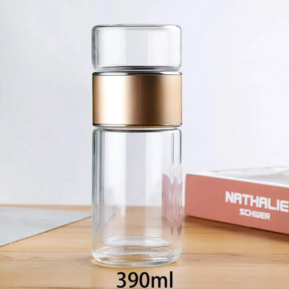 420ml Glass Tea Water Bottle