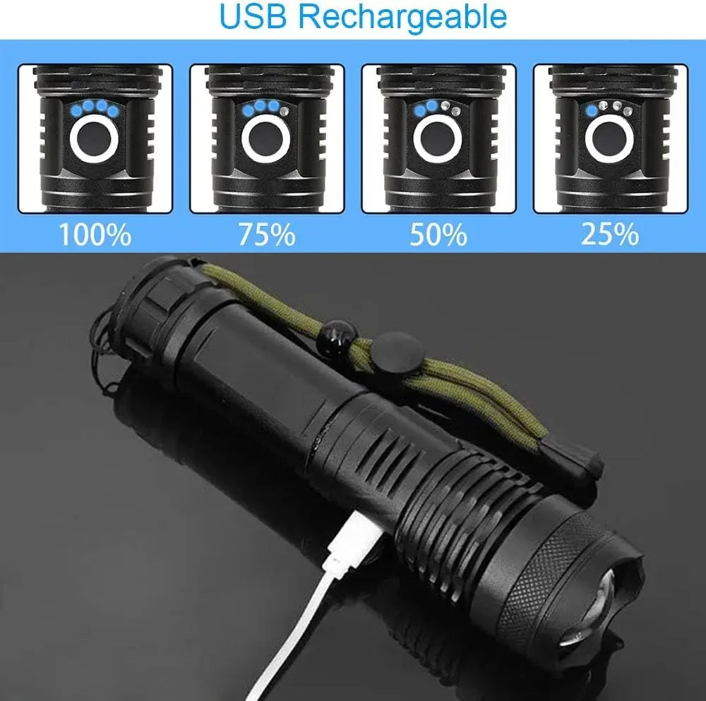 High Power LED Rechargeable Flashlight