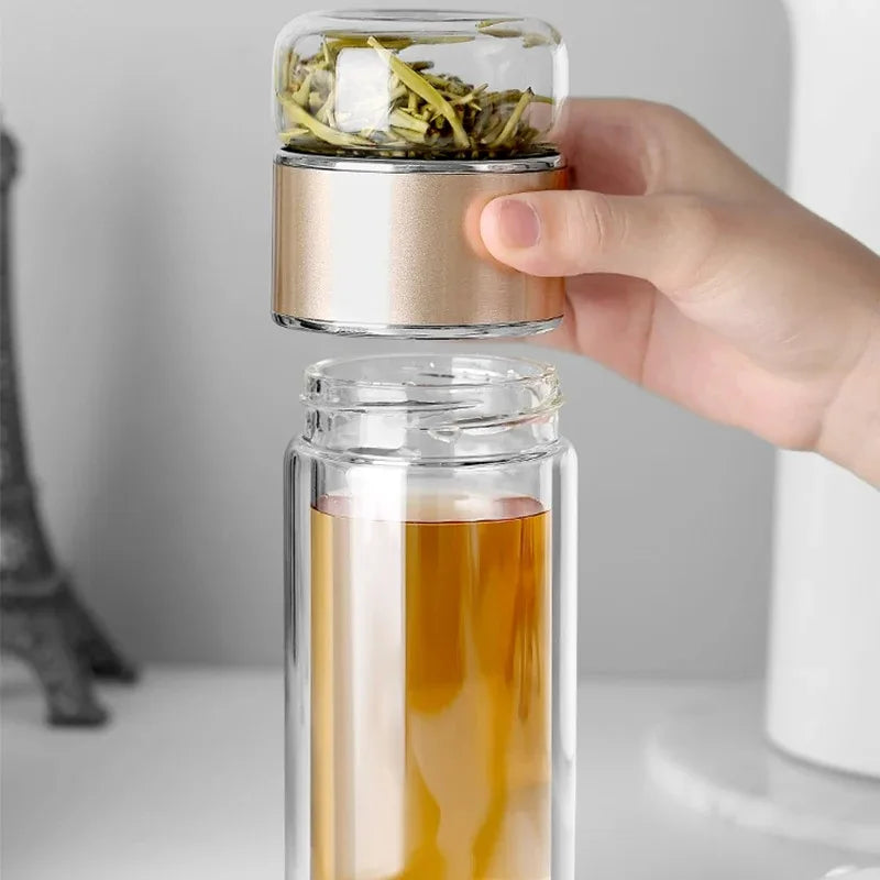 420ml Glass Tea Water Bottle
