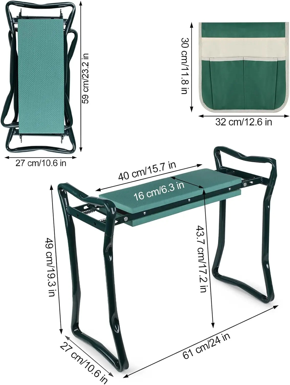 Folding Garden Kneeler Seat