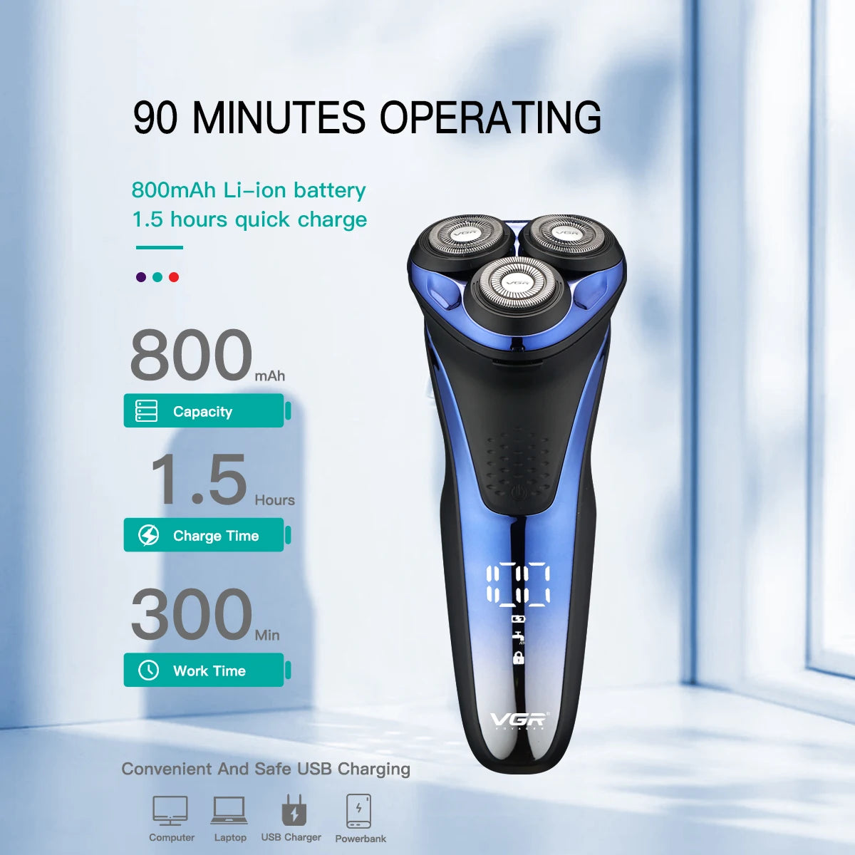 Electric Rotary Shaver Men