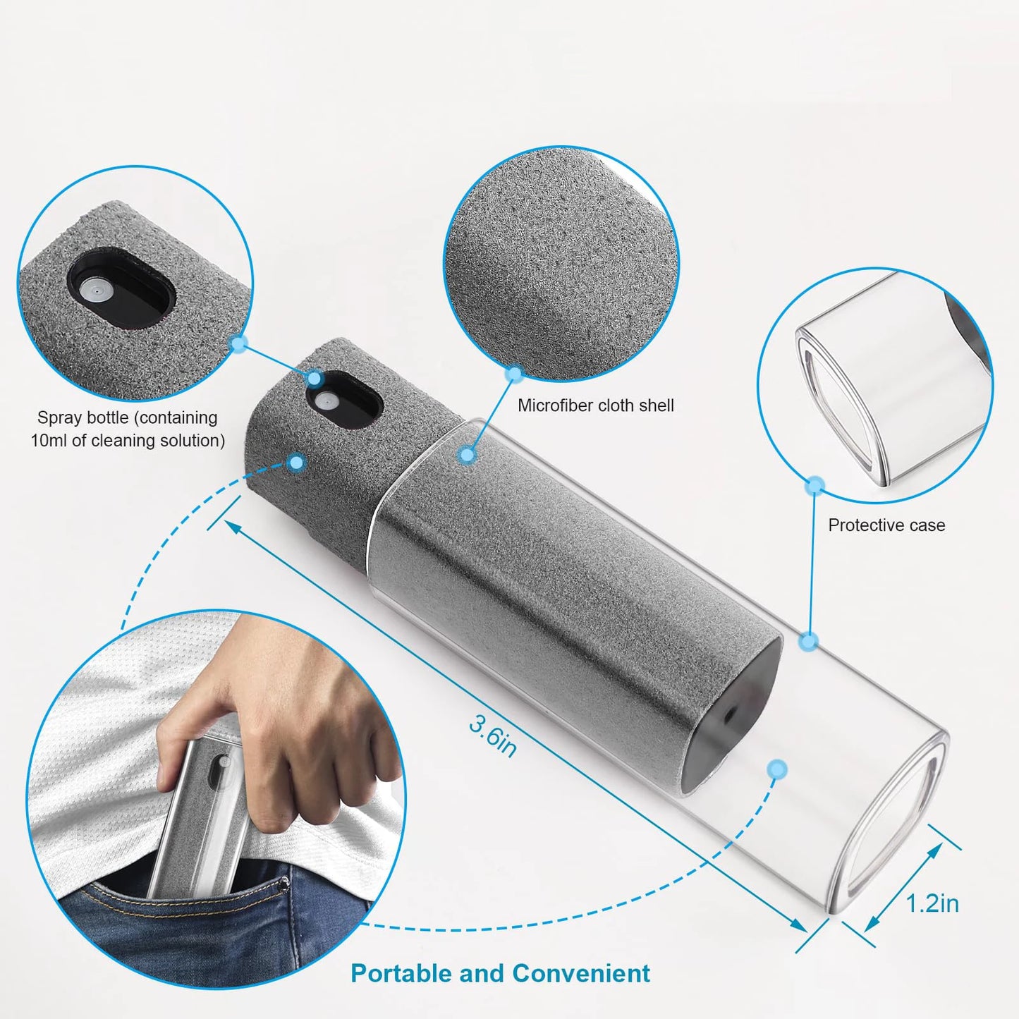 Microfiber Screen Cleaner Spray Set