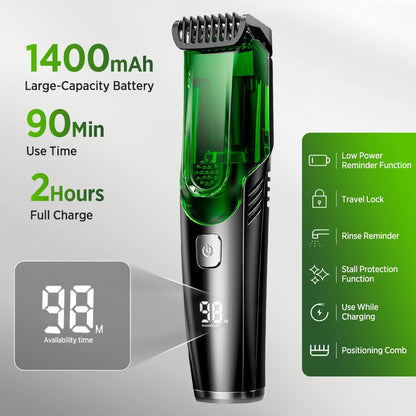 Vacuum Hair Clipper & Beard Trimmer