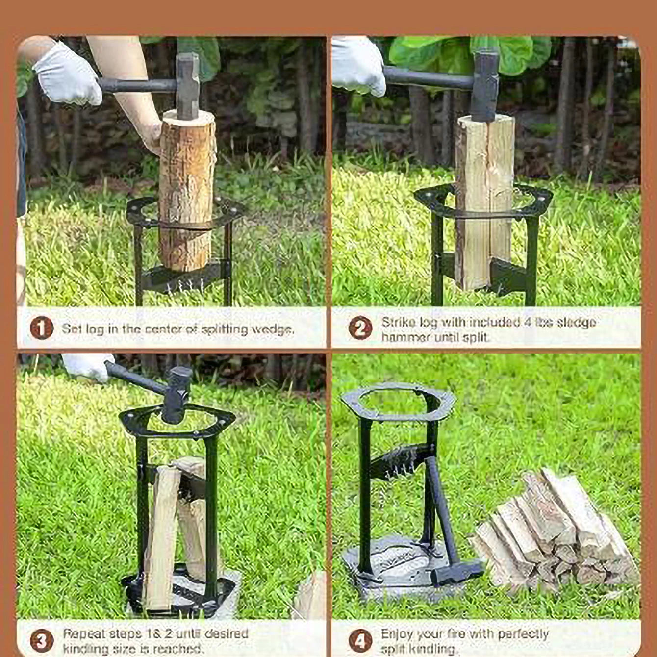 Manual Firewood Splitter Wedge Hatchet
