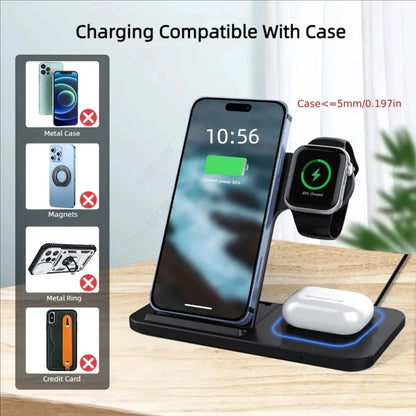 3-in-1 Foldable Wireless Charging Station