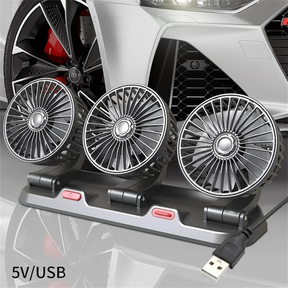 Triple Head Car Cooling Fan