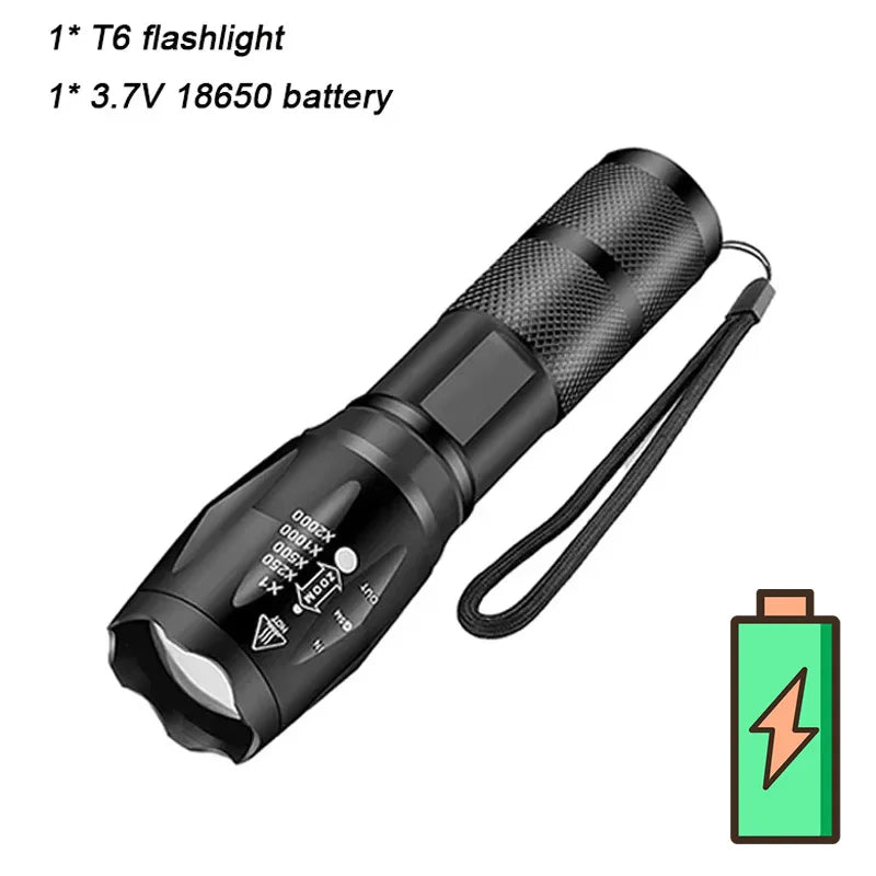 High Power LED Rechargeable Flashlight