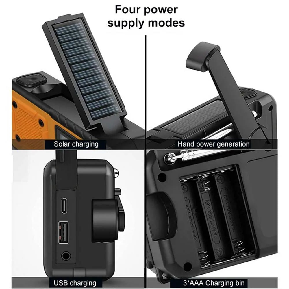 Portable Emergency Solar Crank Radio