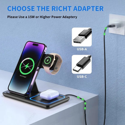 3-in-1 Foldable Wireless Charging Station