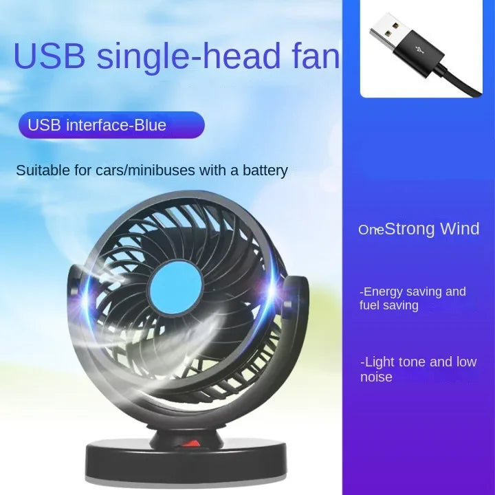 Triple Head Car Cooling Fan