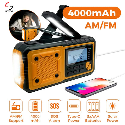 Portable Emergency Solar Crank Radio