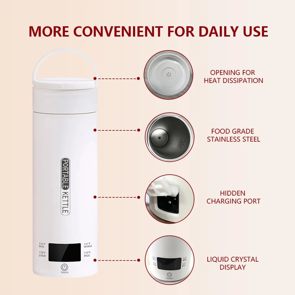 JFBONIN Portable Electric Kettle