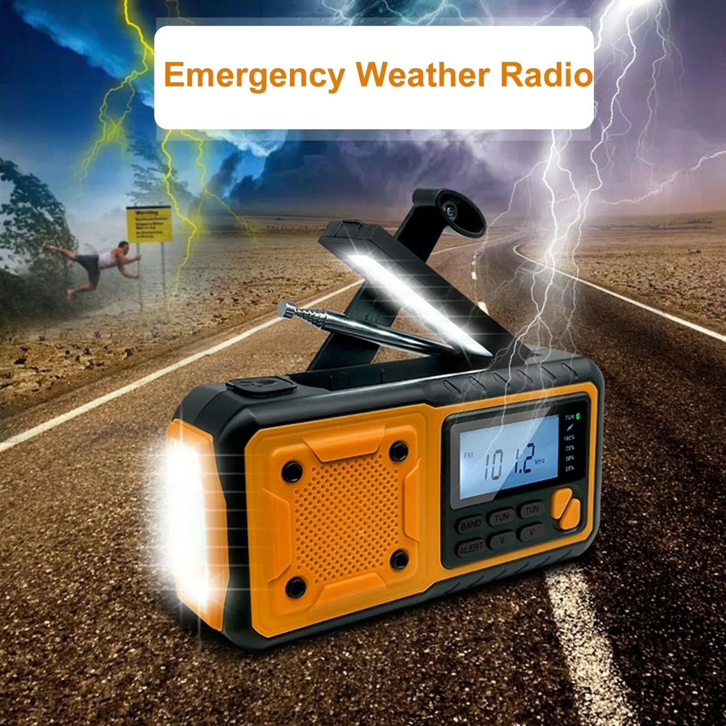 Portable Emergency Solar Crank Radio