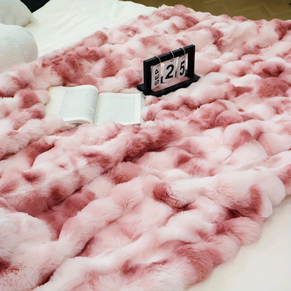 Cozy Faux Rabbit Fleece Blanket
