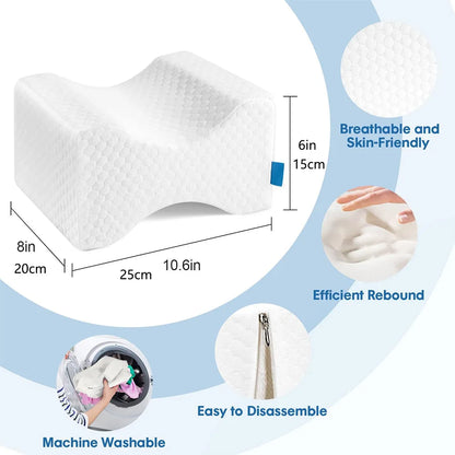 Memory Foam Knee Pillow with Strap