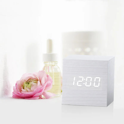 Wooden LED Digital Alarm Clock