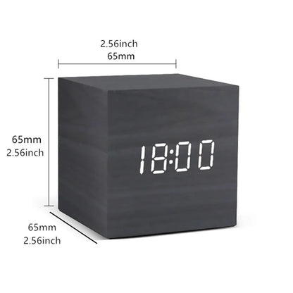 Wooden LED Digital Alarm Clock