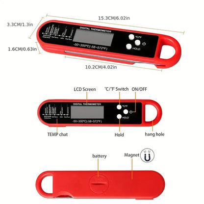 Digital BBQ Thermometer Foldable