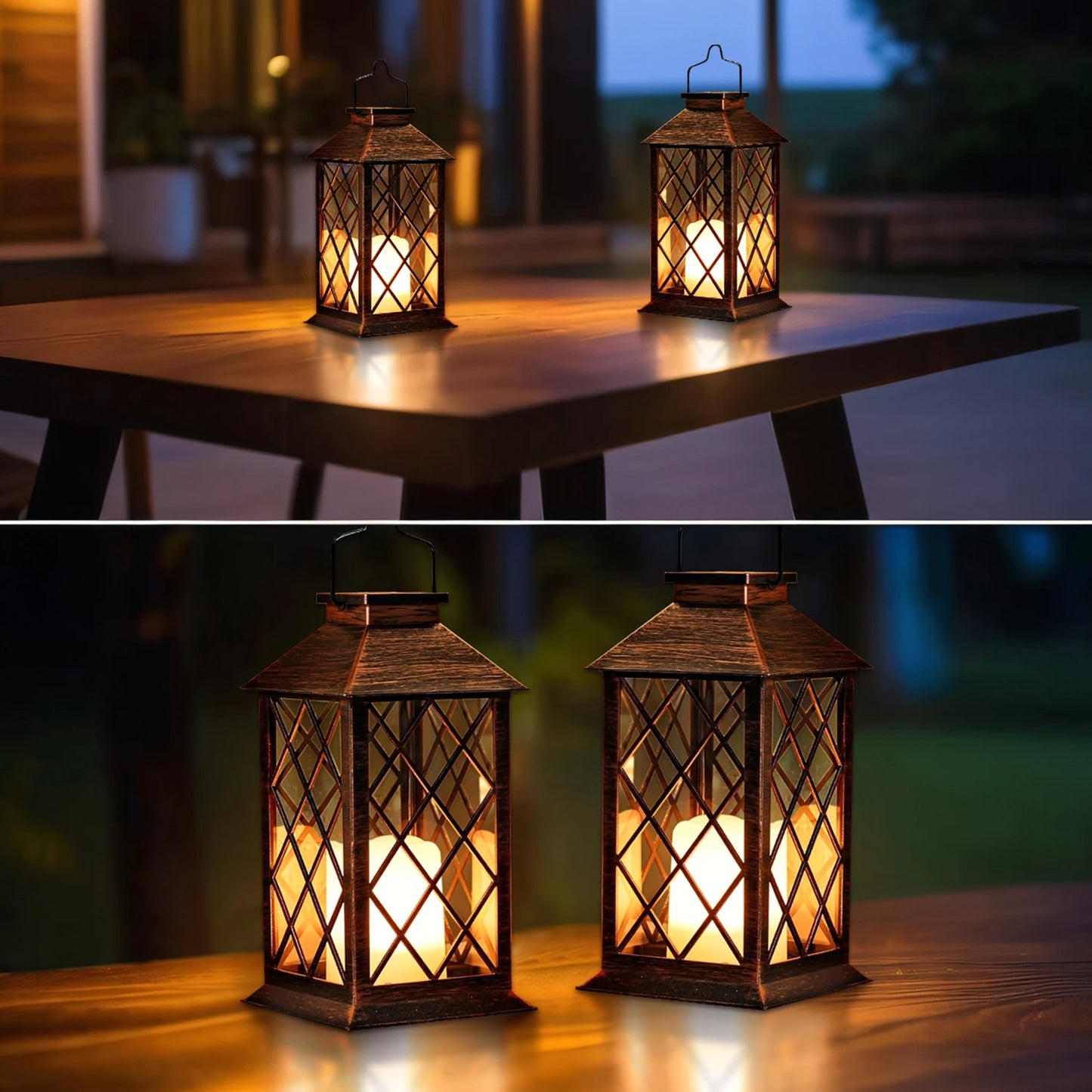 Solar Hanging Flickering Candle Light