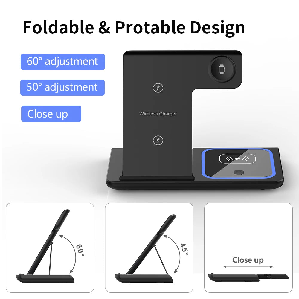 3-in-1 Wireless Charging Station Stand