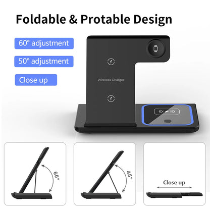 3-in-1 Wireless Charging Station Stand