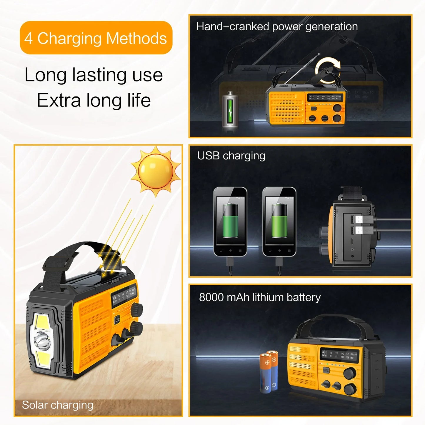 Solar Hand Crank Radio