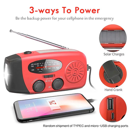 Solar Hand Crank Radio