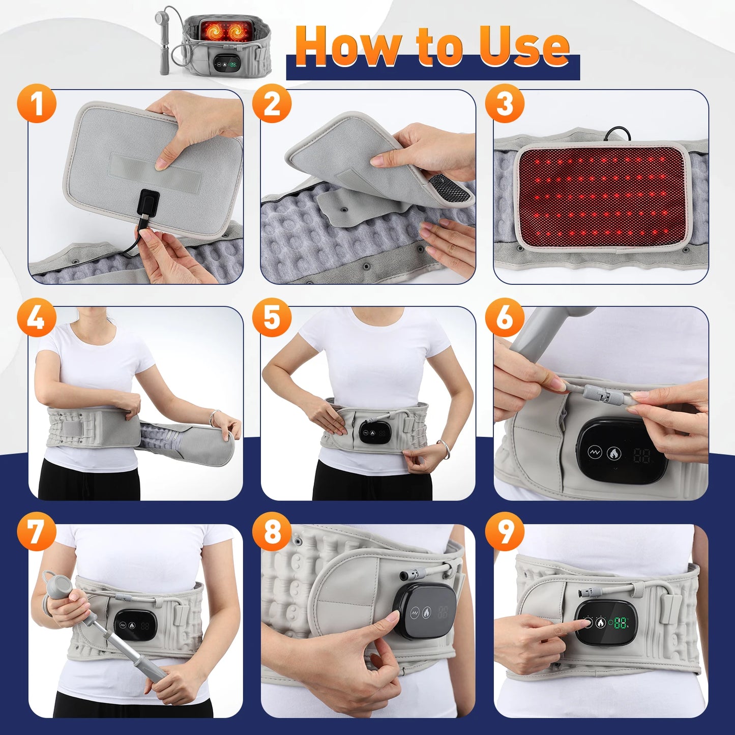 Heating Waist Massager Belt