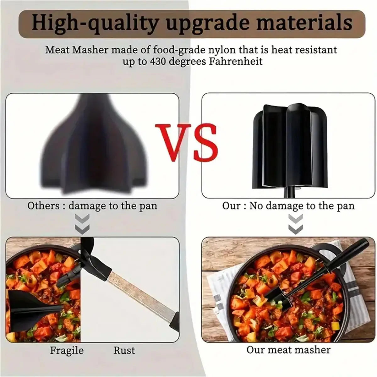 Meat Chopper & Ground Beef Smasher