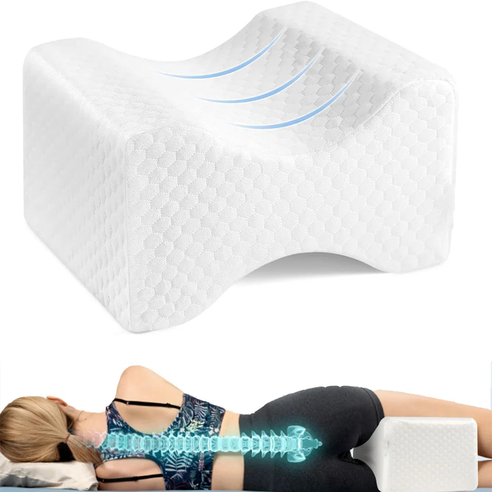 Memory Foam Knee Pillow with Strap