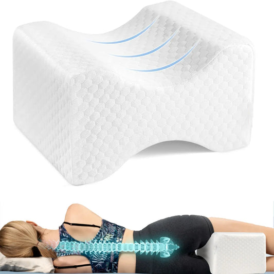 Memory Foam Knee Pillow with Strap