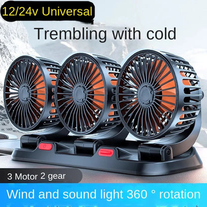 Triple Head Car Cooling Fan