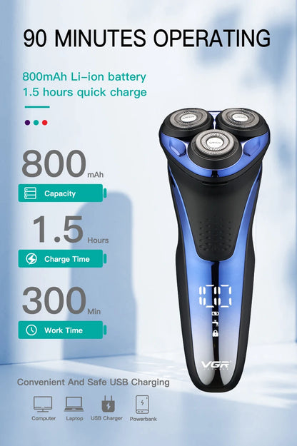 Electric Rotary Shaver Men