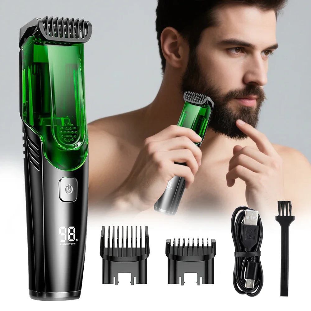 Vacuum Hair Clipper & Beard Trimmer