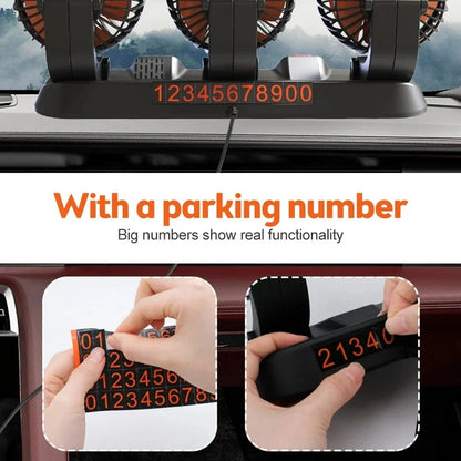 Triple Head Car Cooling Fan