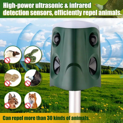 Solar Ultrasonic Animal Repellent
