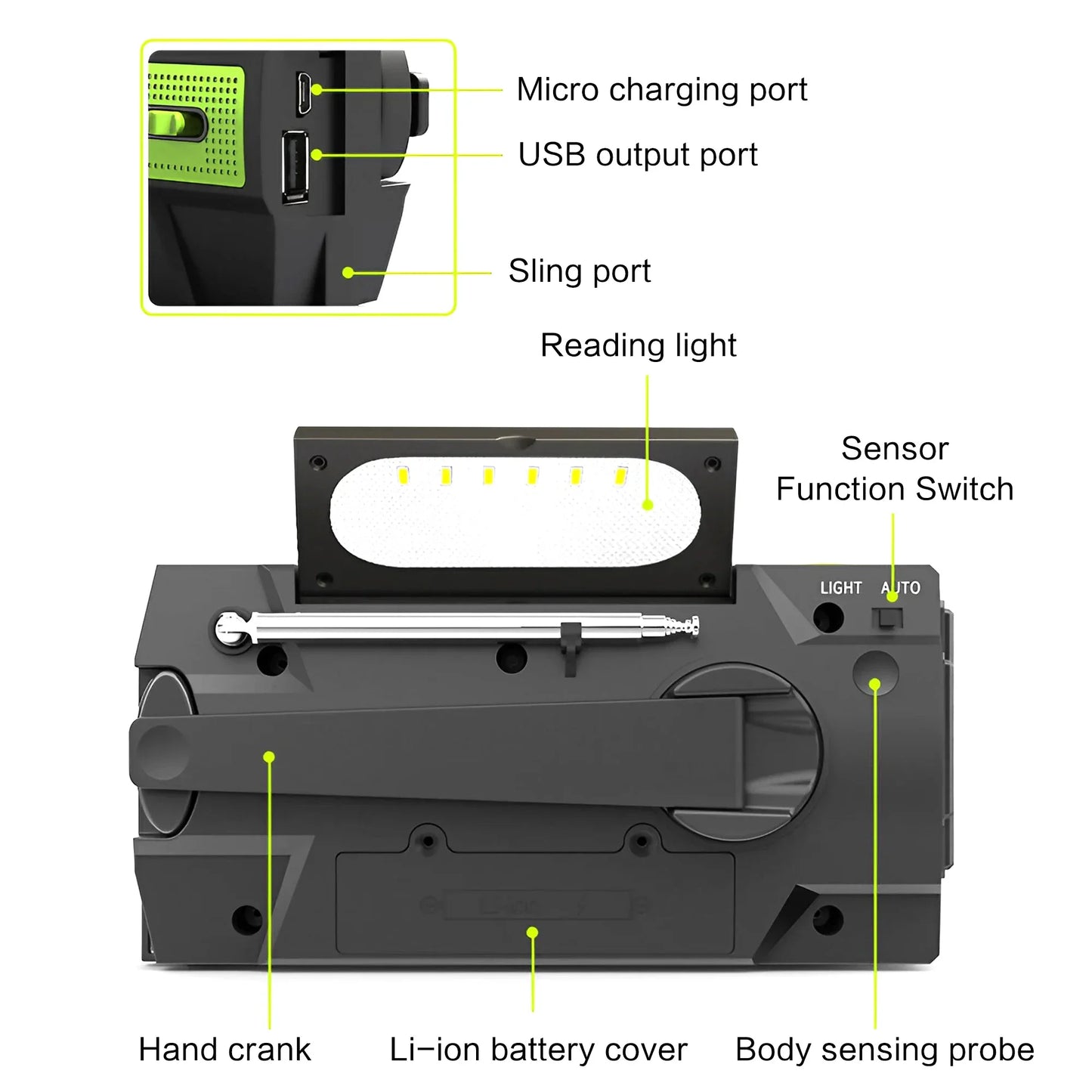 Solar Hand Crank Radio